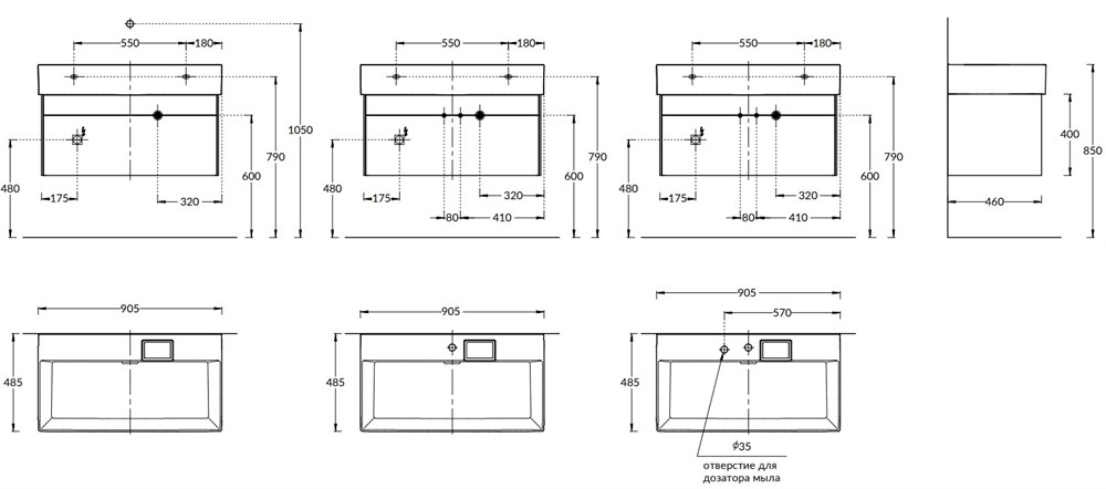 KERAMA MARAZZI LOG.90.2/WHT Тумба LOGICA подвесная 2 ящика 90 см, белоснежный