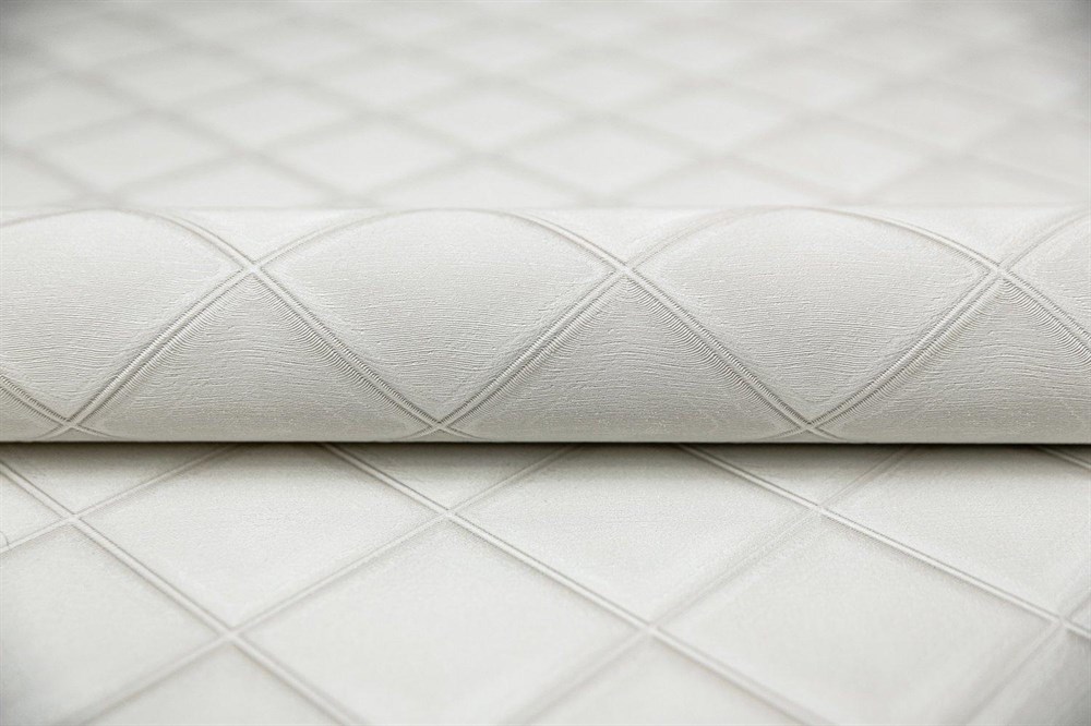 KERAMA MARAZZI KM5511 Обои виниловые Палаццо, фон-2, белый (1, Т E) прямая стыковка
