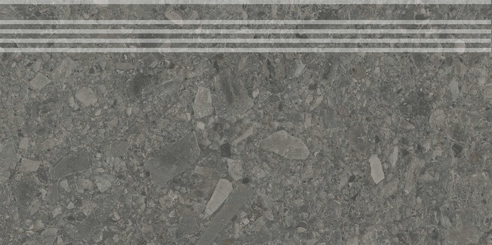 KERAMA MARAZZI DD606220R/GR Ступень Чеппо ди Гре антрацит матовый обрезной 30x60x0,9