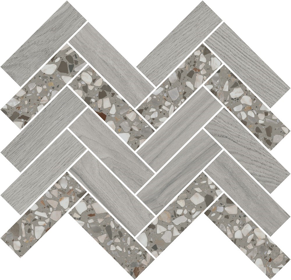 KERAMA MARAZZI T042/SG5267 Декор Монтиони мозаичный серый 34х35,5x0,9