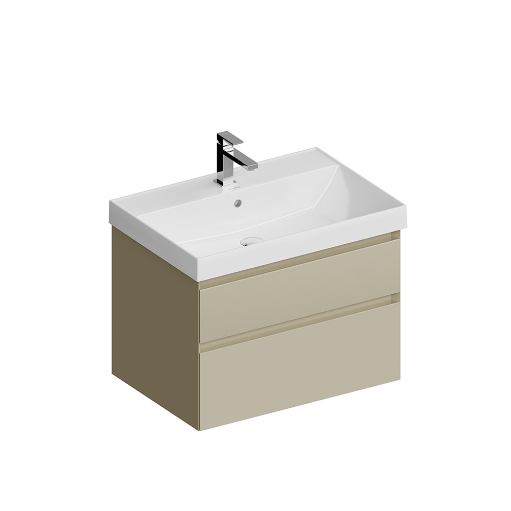 KERAMA MARAZZI CUB.70.2/LIM Тумба CUBO подвесная с ящиками 70, лимо матовая