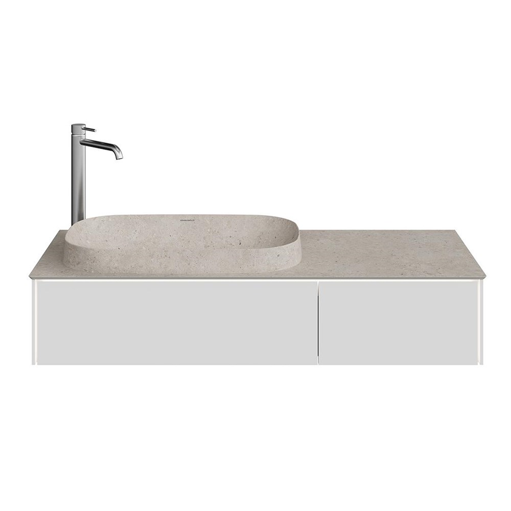 KERAMA MARAZZI MA.120.2/MGR.M Тумба MAGICA подвесная 120, 2 ящика, утренний серый матовый