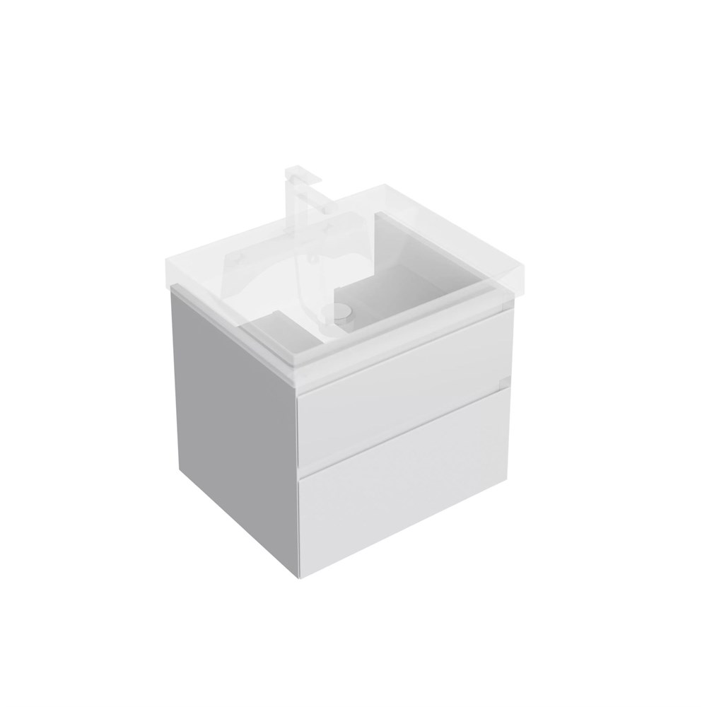 KERAMA MARAZZI CUB.60.2/WHT.M Тумба CUBO подвесная с ящиками 60, белая матовая