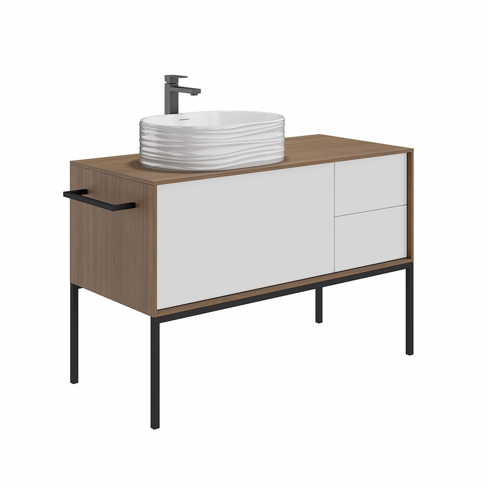 Раковина ARTBASIN Sabbia накладная 50, белая глянцевая