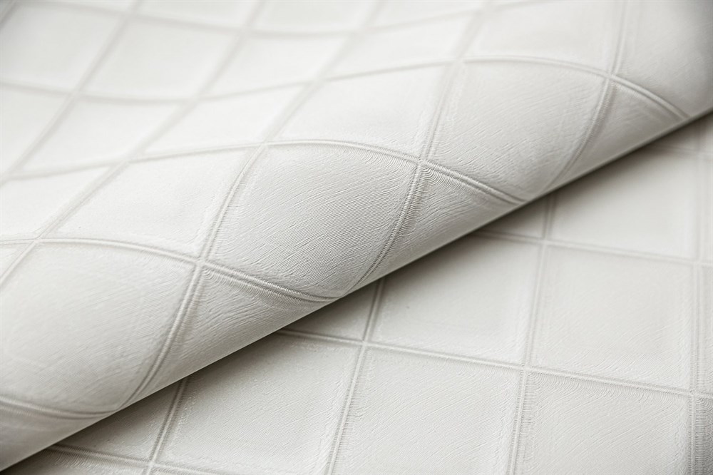 KERAMA MARAZZI KM5511 Обои виниловые Палаццо, фон-2, белый (1, Т D) прямая стыковка