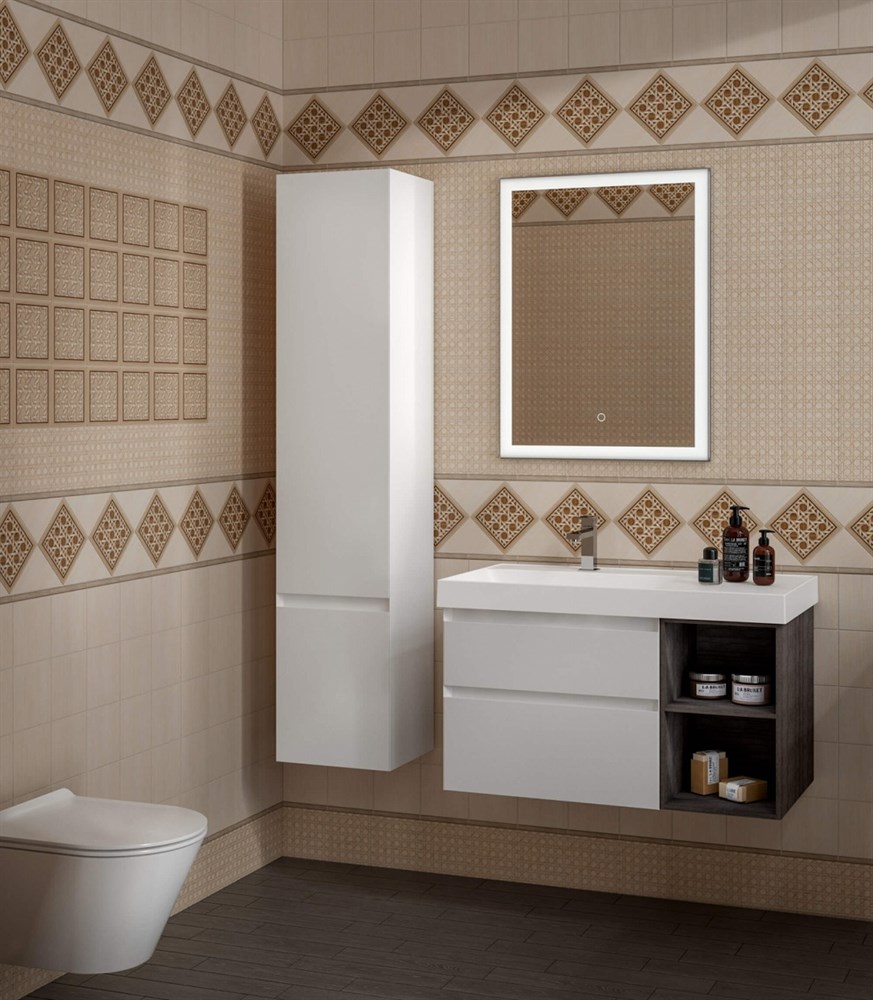 KERAMA MARAZZI CUB.90Lh/WHT.M Тумба CUBO левая подвесная с ящиками 90, белая матовая