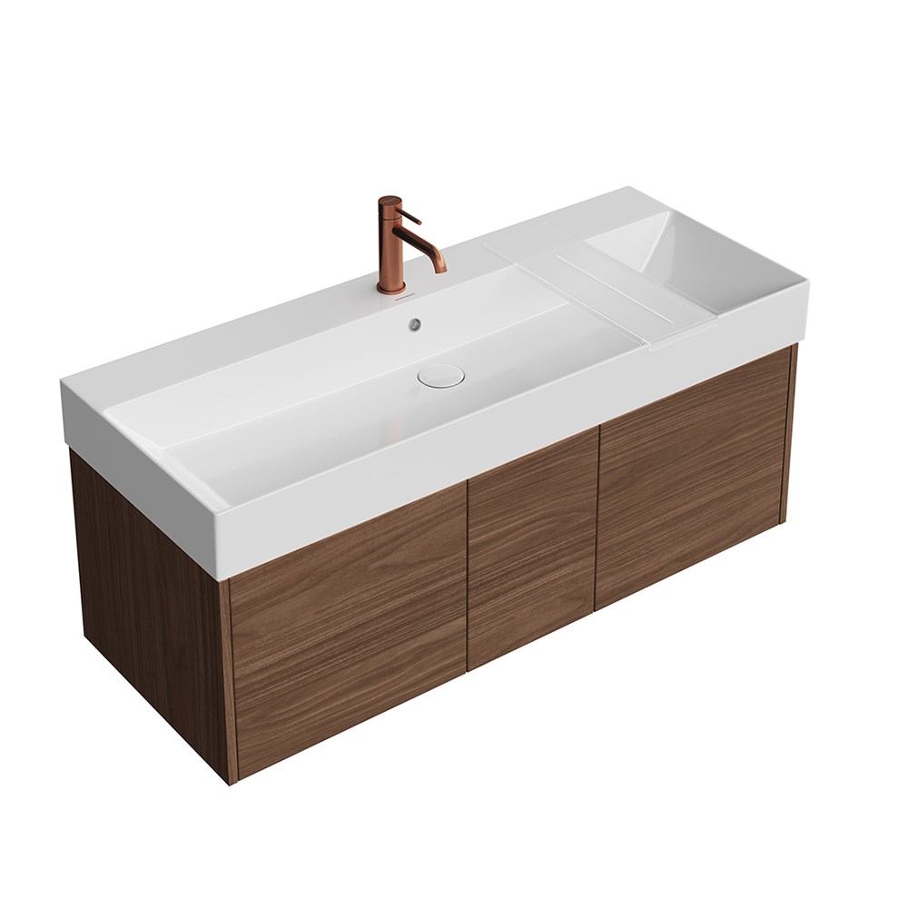 KERAMA MARAZZI GR.120.3/SNUT Тумба GRANDE подвесная 120, 3 ящика, структурированный орех