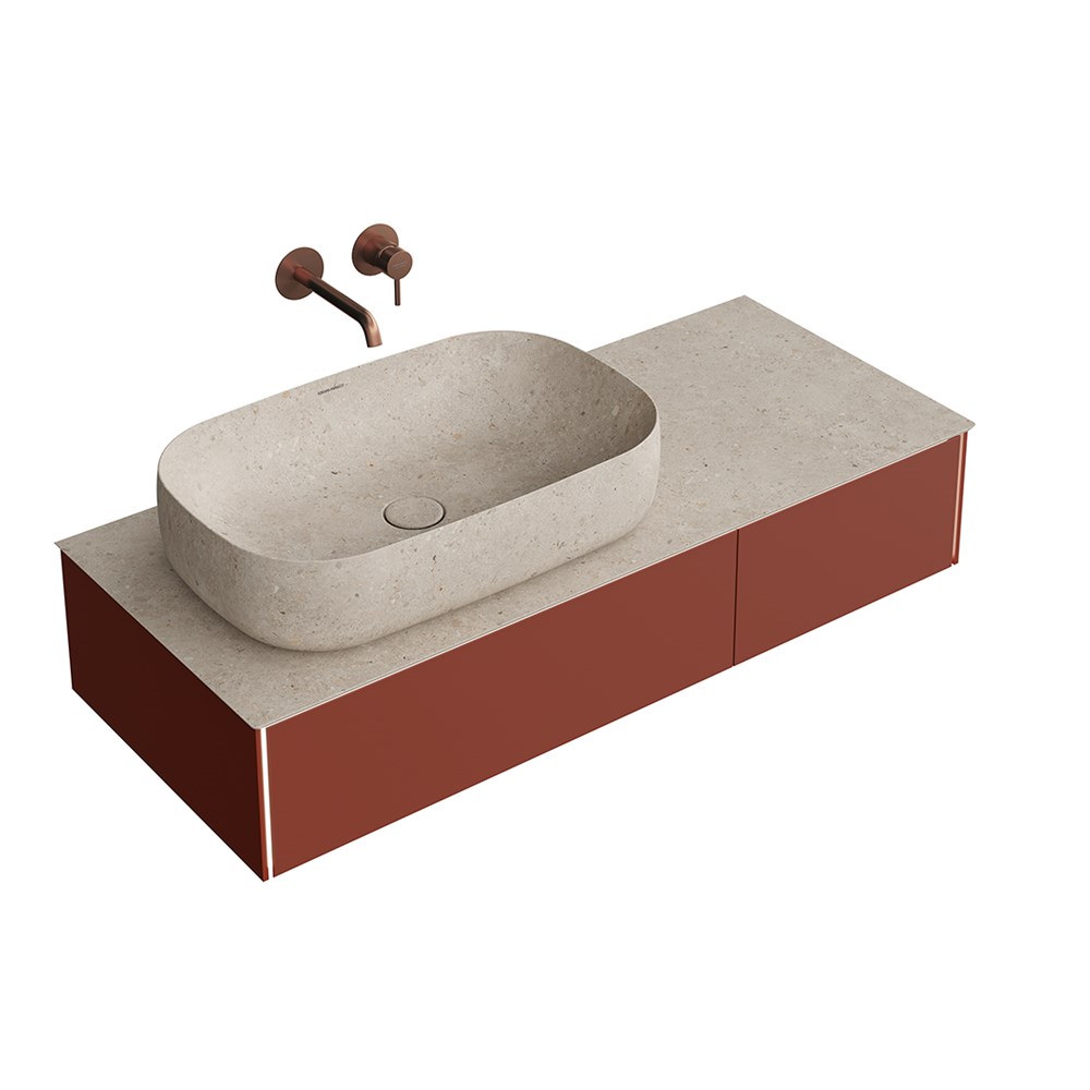 KERAMA MARAZZI MA.120.2/VR.M Тумба MAGICA подвесная 120, 2 ящика, венецианский красный матовый