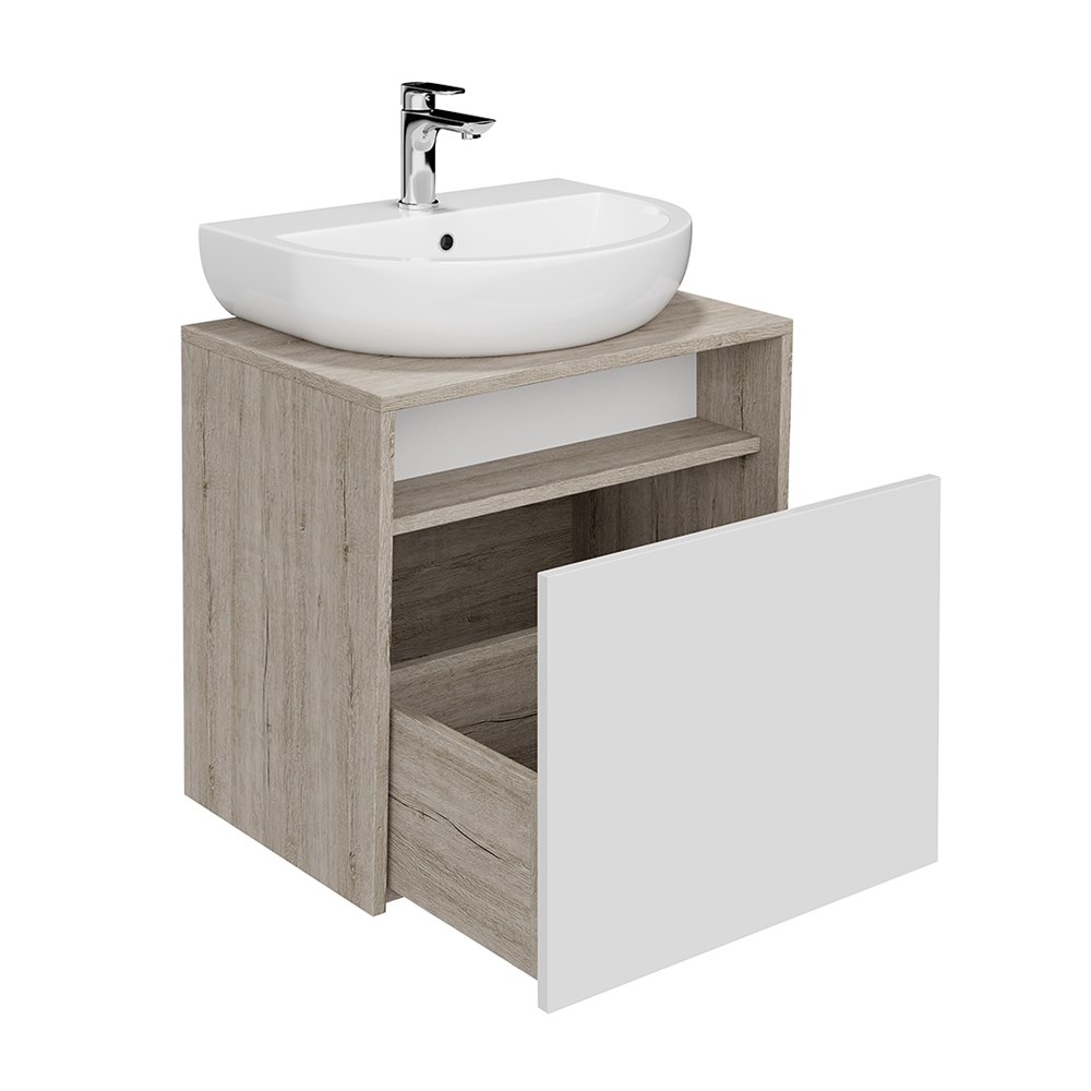 KERAMA MARAZZI PRO.60.1\WHT Тумба PRO подвесная 1 ящик 60, белая глянцевая