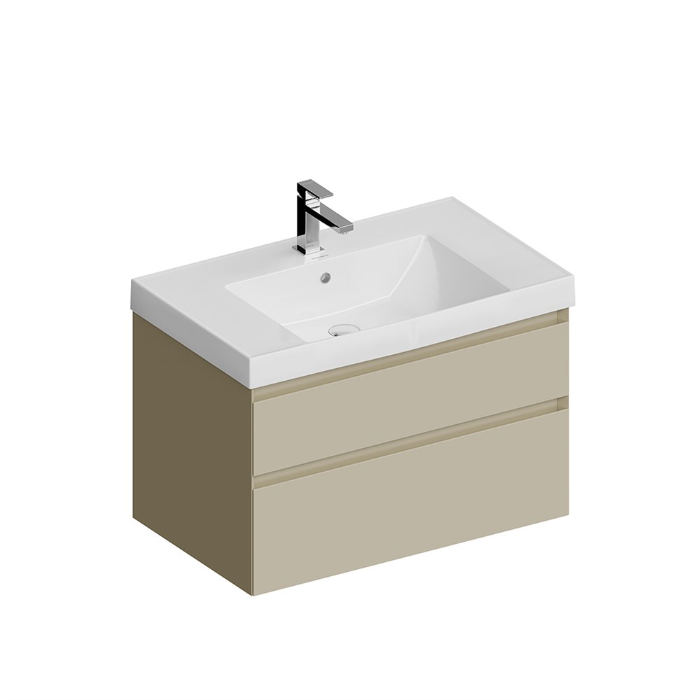 KERAMA MARAZZI CUB.80.2/LIM Тумба CUBO подвесная с ящиками 80, лимо матовая
