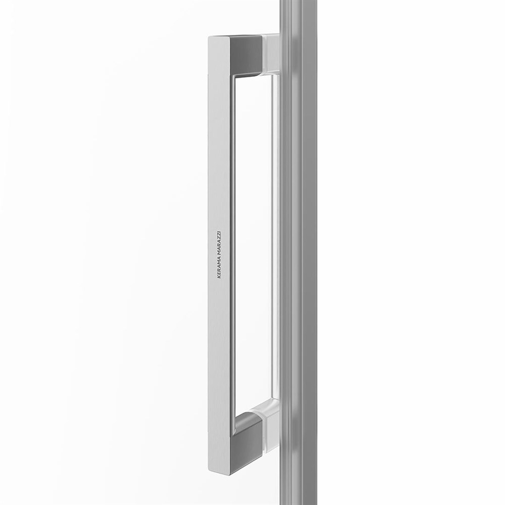 Душевая дверь CRISTALLO, раздвижная с функцией soft close, 120х210, брашированный никель