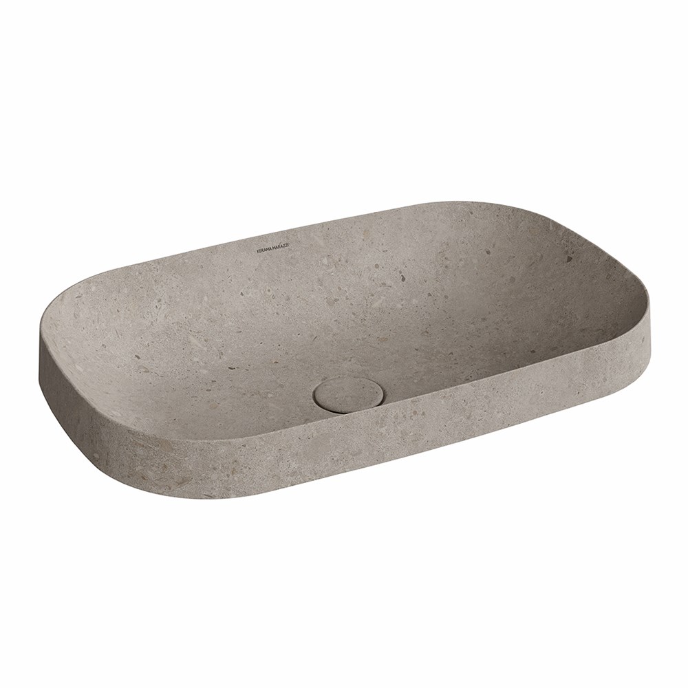 KERAMA MARAZZI MA.wbi.65/STG Раковина MAGICA встраиваемая сверху 65 с донным клапаном, серый камень