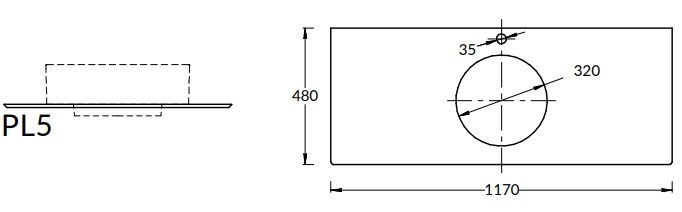 KERAMA MARAZZI PL5.DD590500R/120 PL5.DD590500R/120 Спец. изделие декоративное для накладных раковин, Про Лаймстоун АТ бежевый темный