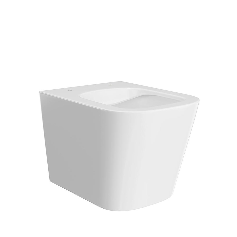 KERAMA MARAZZI CU.wc.02 Унитаз CUBO подвесной безободковый с крепежом и сиденьем, белый глянцевый