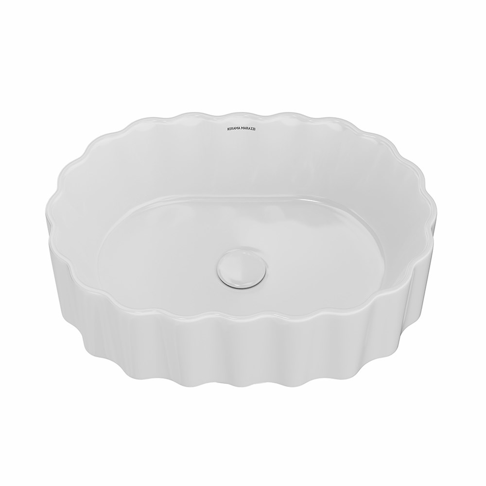 Раковина ARTBASIN Conchiglia накладная 50, белая глянцевая