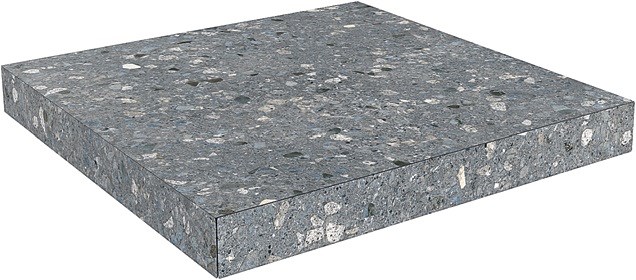KERAMA MARAZZI SG632800R/GCA Ступень угловая клееная Терраццо серый темный 33х33х11