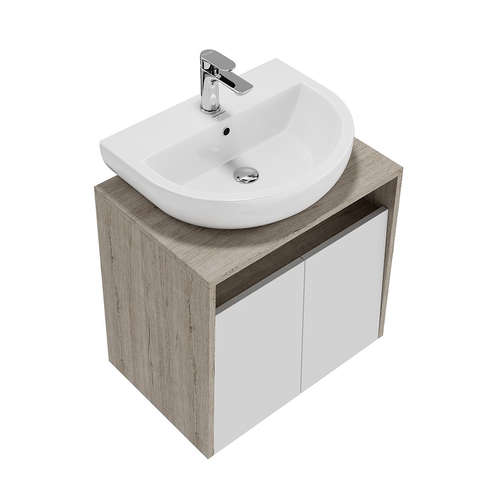 KERAMA MARAZZI PRO.60.2\WHT Тумба PRO подвесная 2 дверцы 60, белая глянцевая