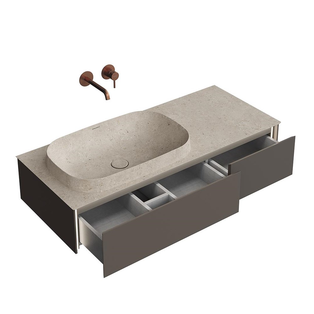 KERAMA MARAZZI MA.120.2/EGR.M Тумба MAGICA подвесная 120, 2 ящика, вечерний серый матовый