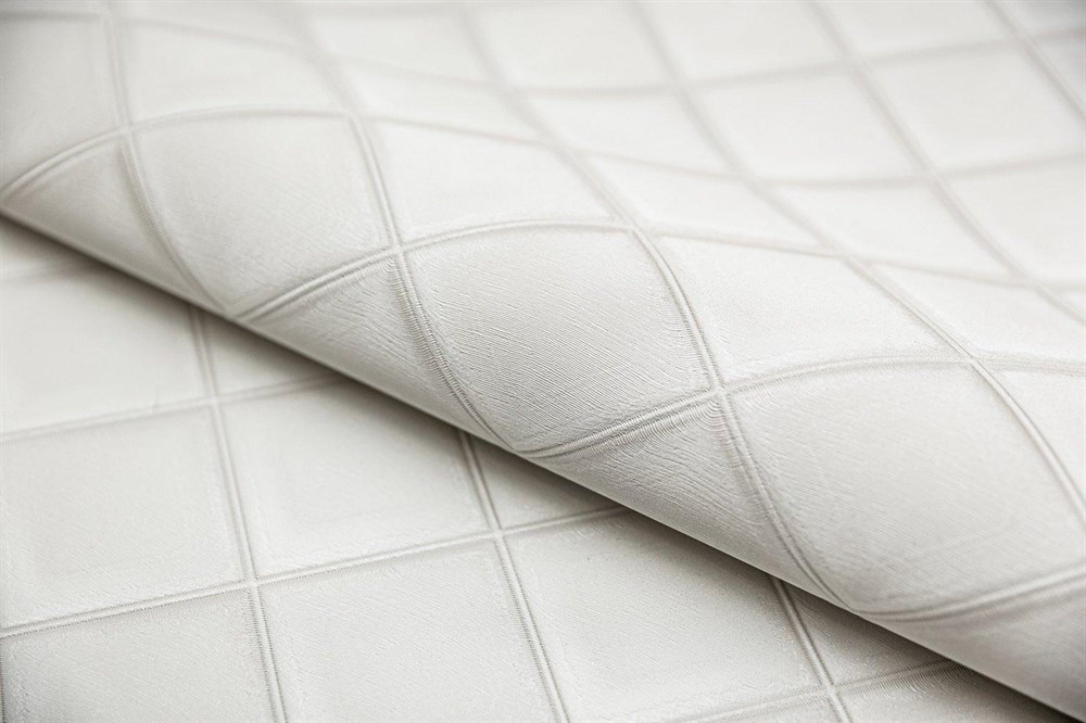 KERAMA MARAZZI KM5511 Обои виниловые Палаццо, фон-2, белый (1, Т E) прямая стыковка