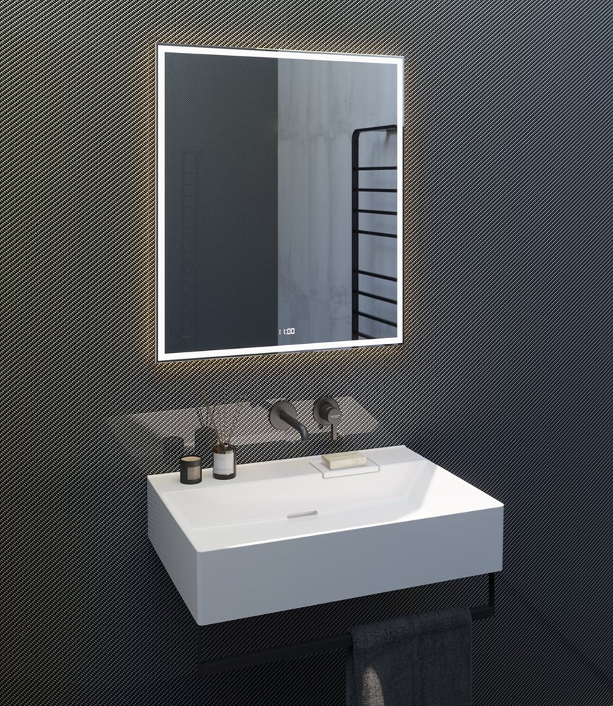 KERAMA MARAZZI TE.mi.70 Зеркало TECNO c LED 70 с подсветкой, с функцией антизапотевание, белый глянцевый