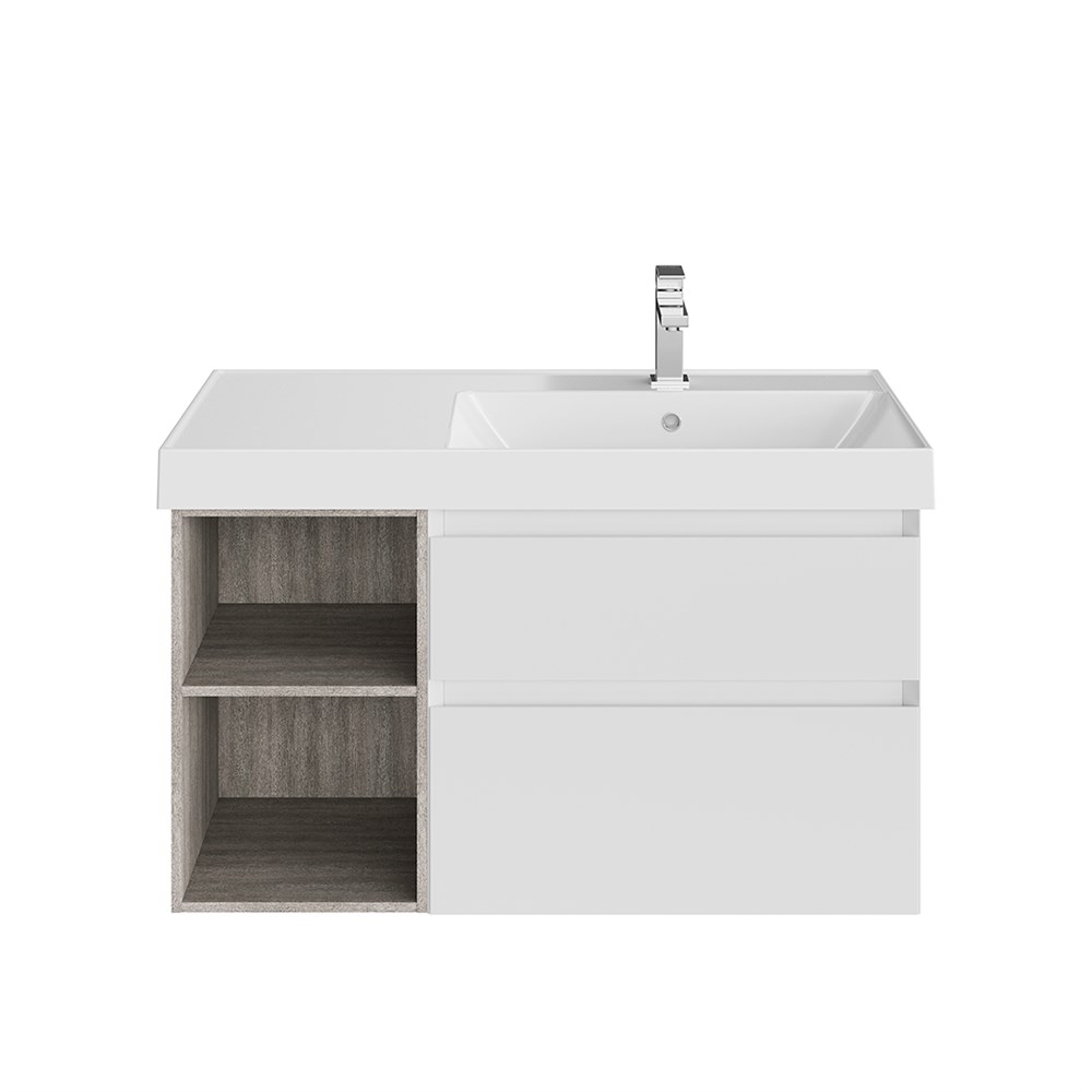 KERAMA MARAZZI CUB.90Rh/WHT.M Тумба CUBO правая подвесная с ящиками 90, белая матовая
