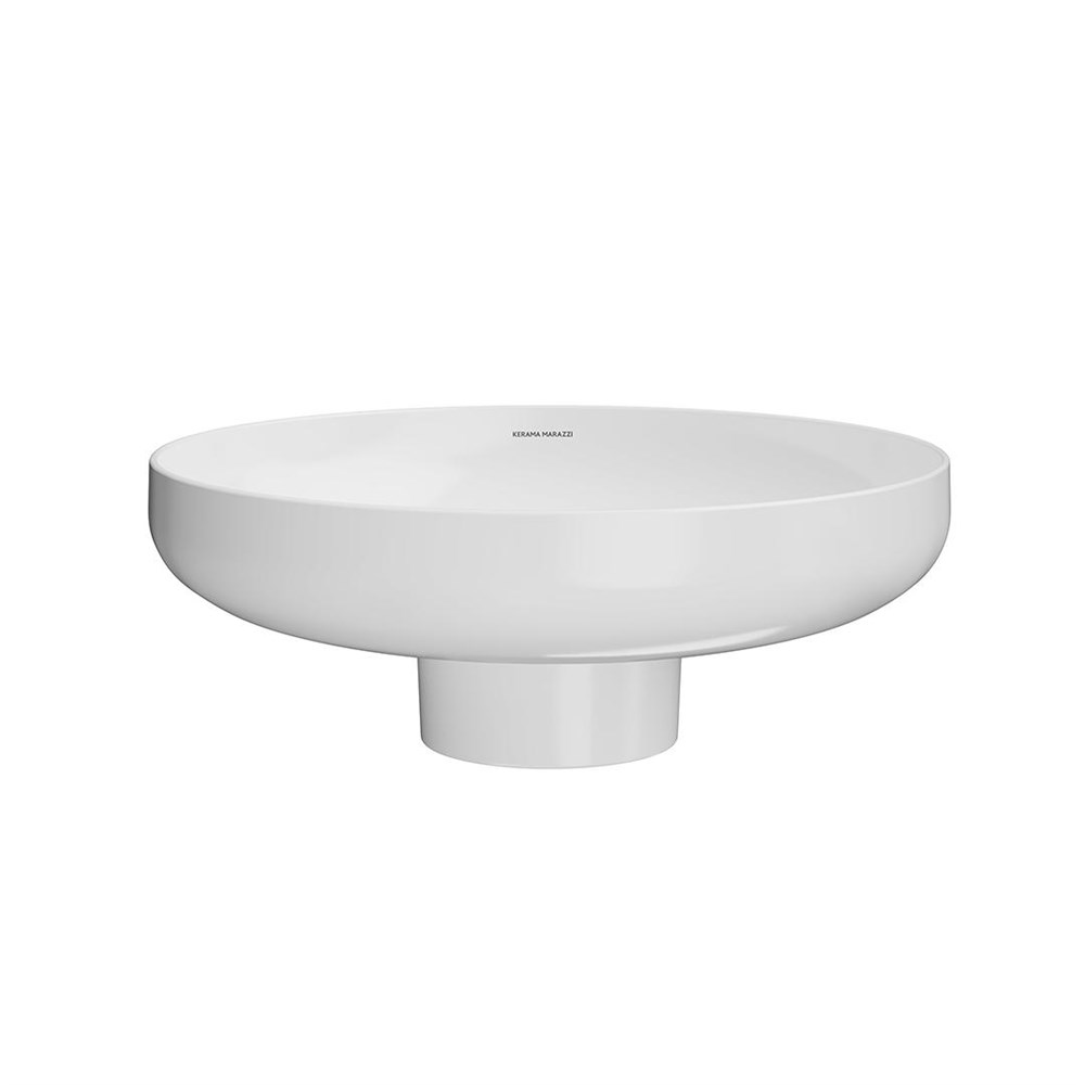 KERAMA MARAZZI KMSFWb46GWh0 Раковина SAFI накладная 46 с крепежом, белая глянцевая