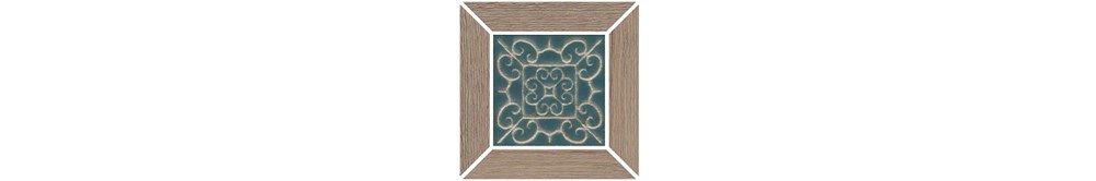 KERAMA MARAZZI ID158 Вставка Тровазо наборный коричневый тёмный матовый 13x13x0,9