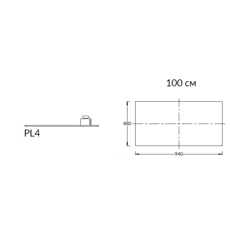 KERAMA MARAZZI PL4.DD500600R\100 Спец. изделие без отверстий 100 см Про Дабл антрацит