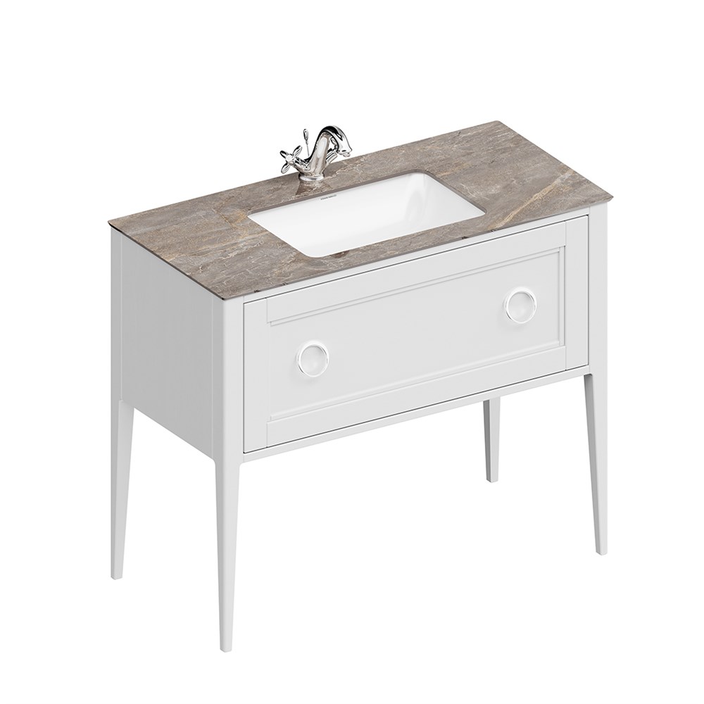 KERAMA MARAZZI PL.CN.100.1\WHT.M Тумба PLAZA Classic NEO напольная 1 ящик 100, белая матовая