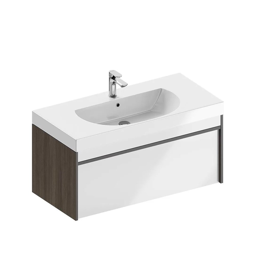 KERAMA MARAZZI MOD.100.1+1/AR Тумба MODULA подвесная 100 с ящиком 1+1, арабика