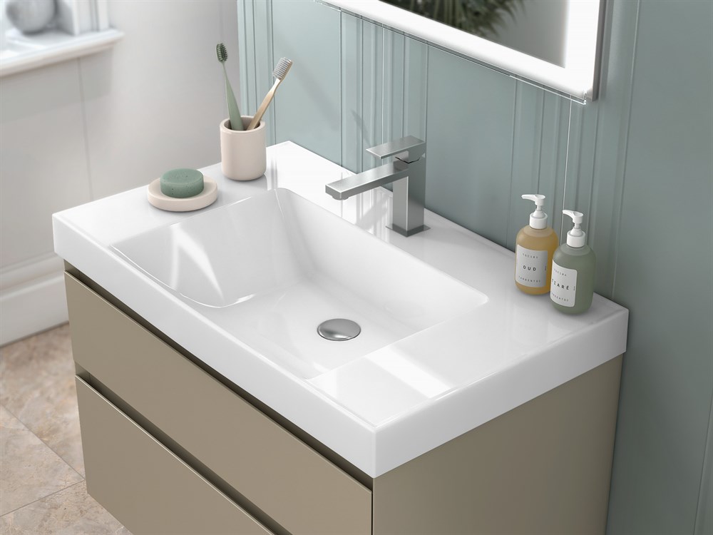 KERAMA MARAZZI CUB.80.2/LIM Тумба CUBO подвесная с ящиками 80, лимо матовая