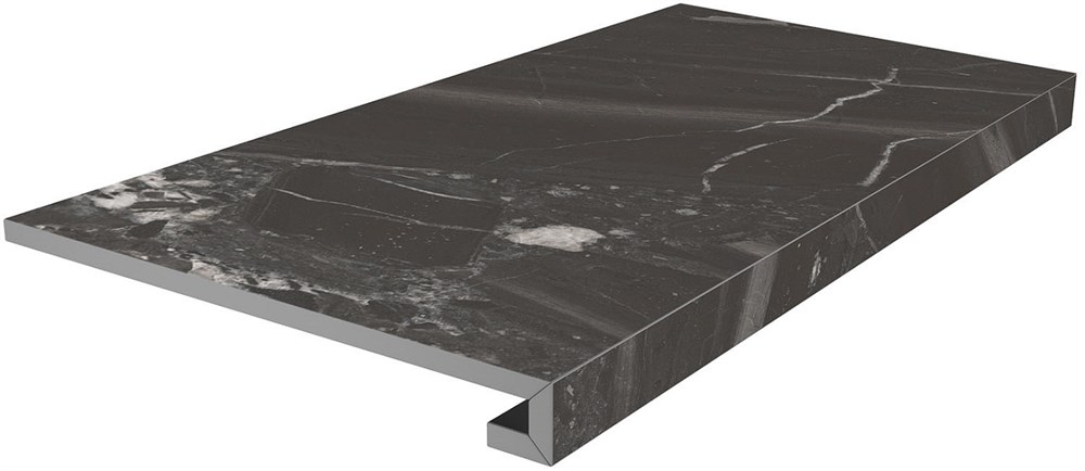 KERAMA MARAZZI SG850790R/GCF Ступень клееная Риальто чёрный матовый 33x80x0,9