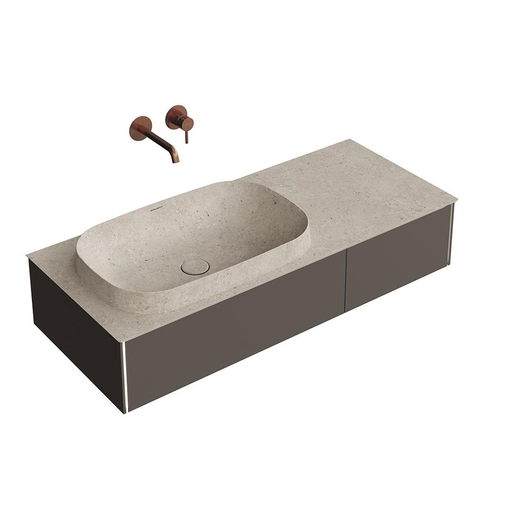 KERAMA MARAZZI MA.120.2/EGR.M Тумба MAGICA подвесная 120, 2 ящика, вечерний серый матовый
