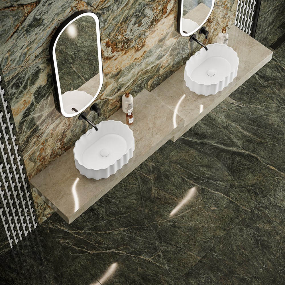Раковина ARTBASIN Conchiglia накладная 50, белая глянцевая