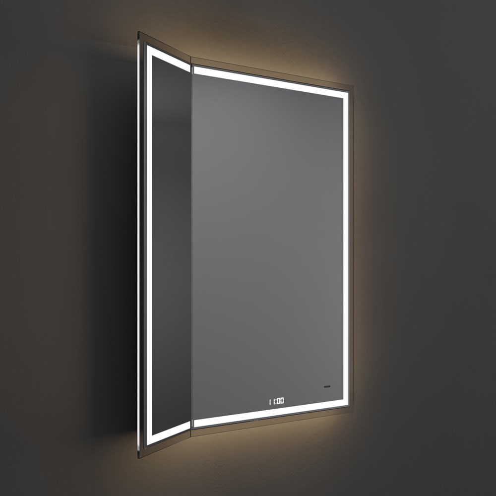 KERAMA MARAZZI TE.M.mi.65 Зеркало TECNO M 65 с поворотной дверцей, подсветкой и функцией антизапотевание, белое