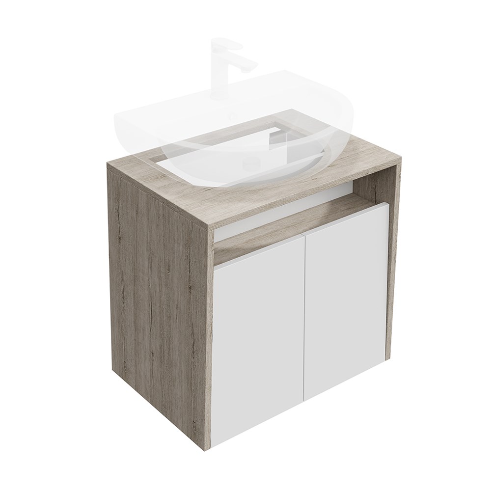 KERAMA MARAZZI PRO.60.2\WHT Тумба PRO подвесная 2 дверцы 60, белая глянцевая