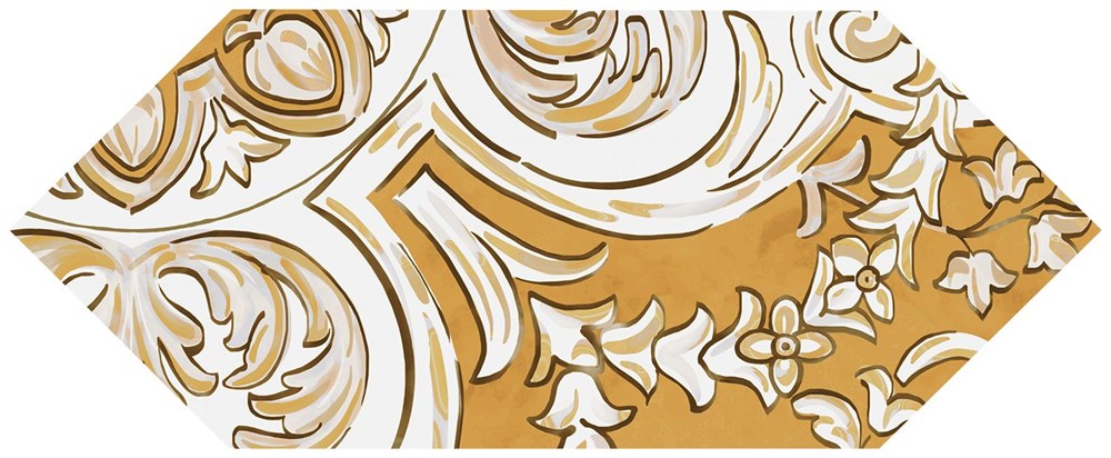 KERAMA MARAZZI HGD/B514/35000 Декор Алмаш 3 жёлтый глянцевый 14х34 14x34x6,9