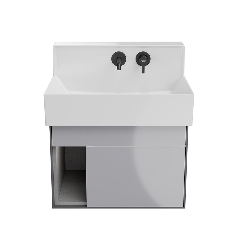 KERAMA MARAZZI LO.M.65\GRAY Тумба LOGICA M подвесная 2 выдвижных ящика 65, серый