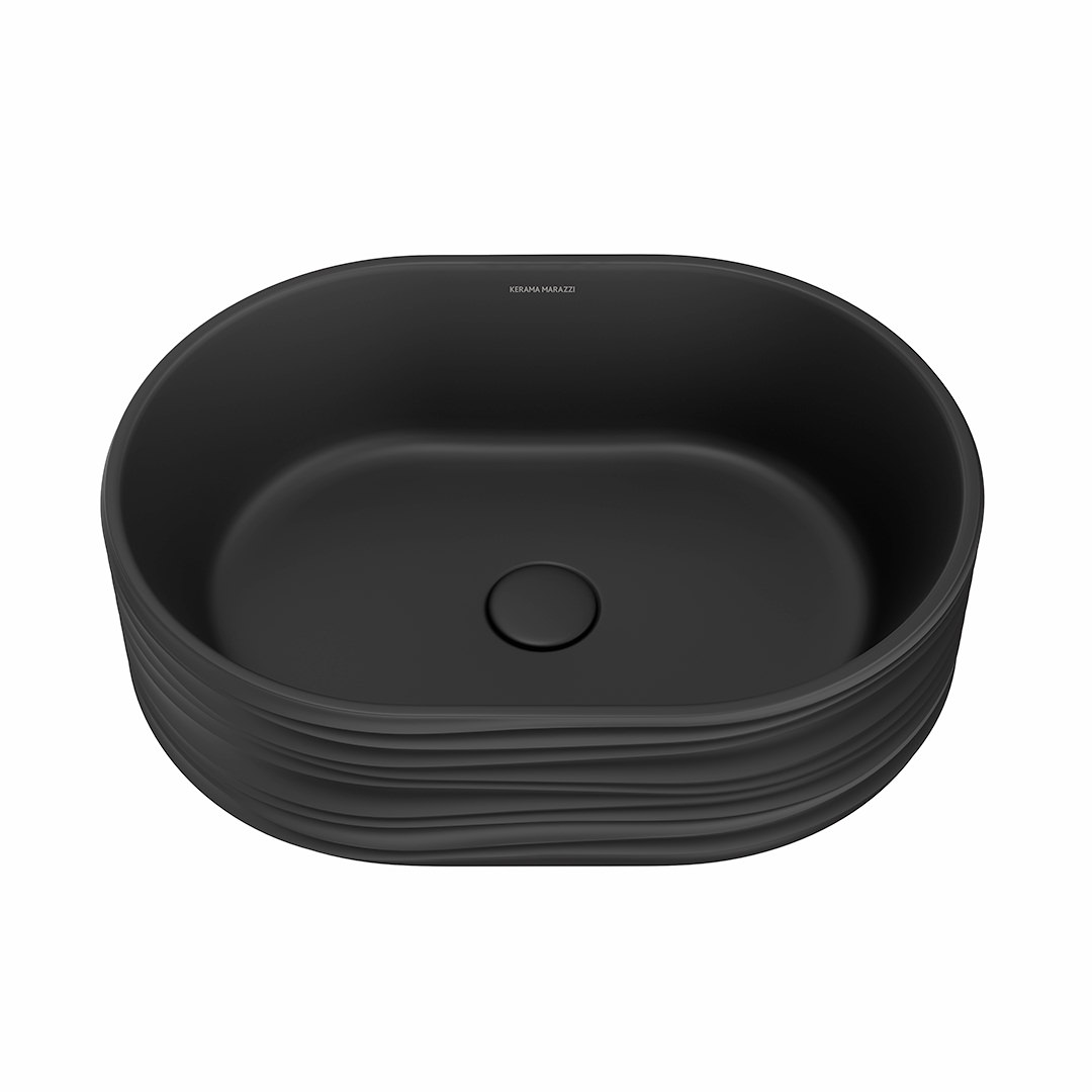 Раковина ARTBASIN Sabbia накладная 50, черная матовая