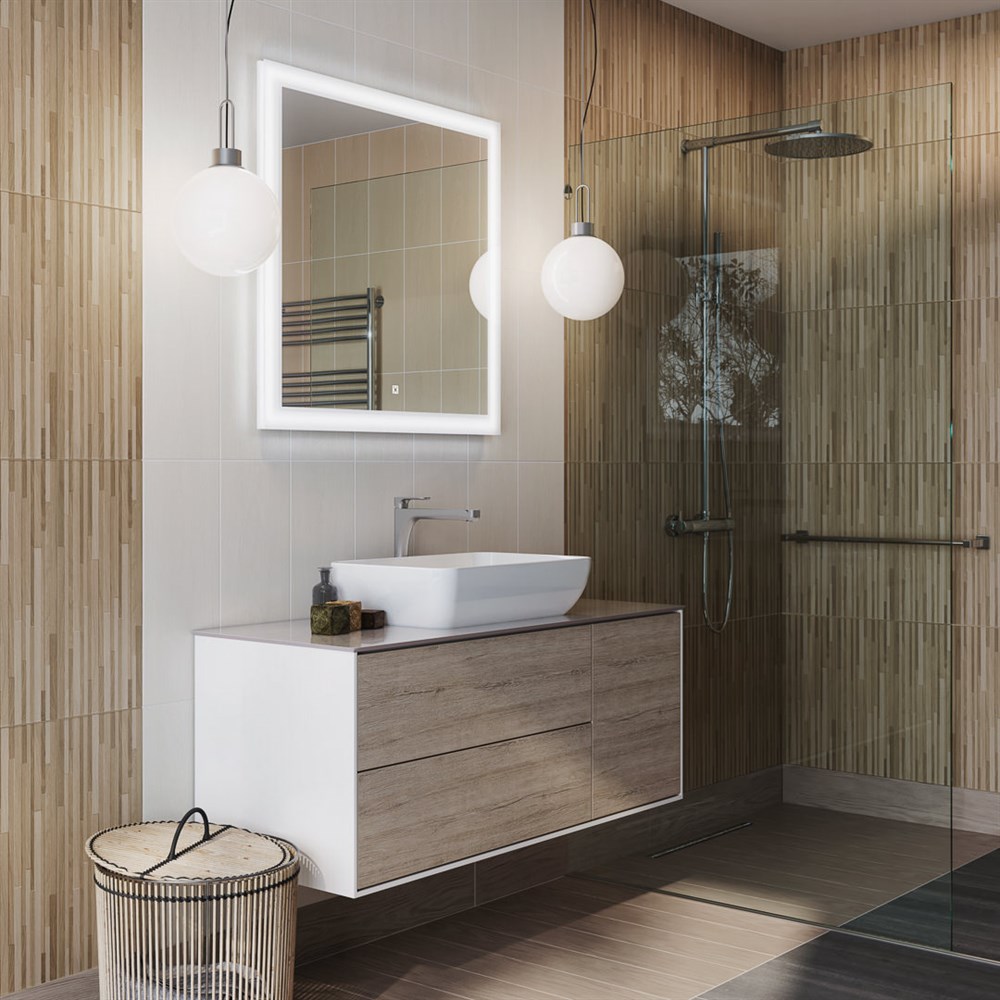 KERAMA MARAZZI PLB.M.120.3\OAK.O Тумба PLAZA Modern, подвесная 120 см, 3 выдвижных ящика, дуб Орегон