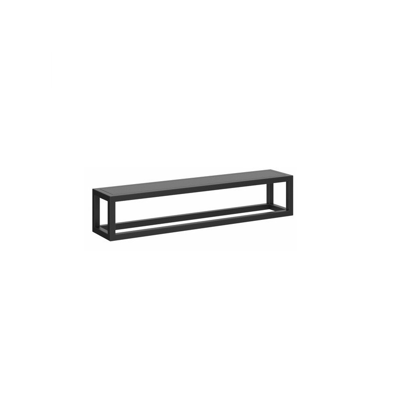 KERAMA MARAZZI PL.N.sh.55\BLK Полка PLAZA Next металлическая с крышкой 55см, цвет черный матовый