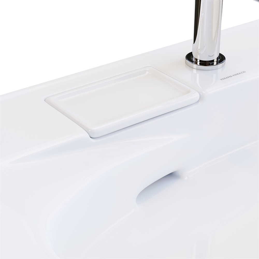 KERAMA MARAZZI RV.wb.100Rh Раковина RIVA мебельная правая с крепежом 100, белая глянцевая