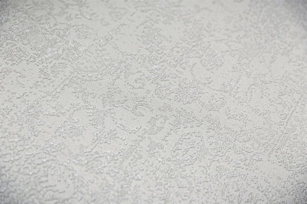 KERAMA MARAZZI KM5406 Обои виниловые Флора белый, база 1,06х10 (1, Т F) смещенная стыковка