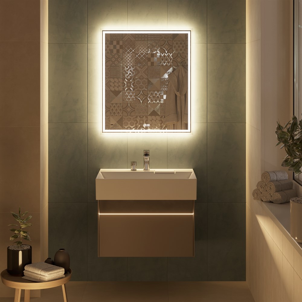 KERAMA MARAZZI LOG.70.2/SAN Тумба LOGICA подвесная 2 ящика 70 см, песчаный