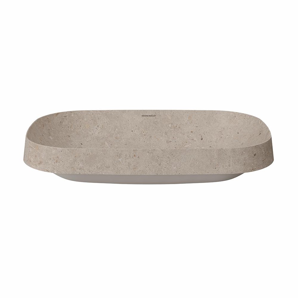 KERAMA MARAZZI MA.wbi.65/STB Раковина MAGICA встраиваемая сверху 65 с донным клапаном, бежевый камень
