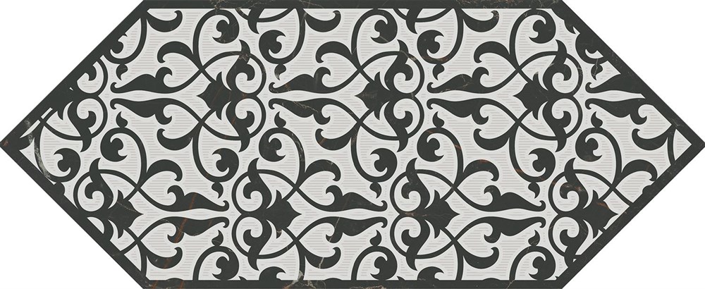KERAMA MARAZZI HGD/A481/35006 Декор Келуш 2 черно-белый 14х34 14x34x6,9