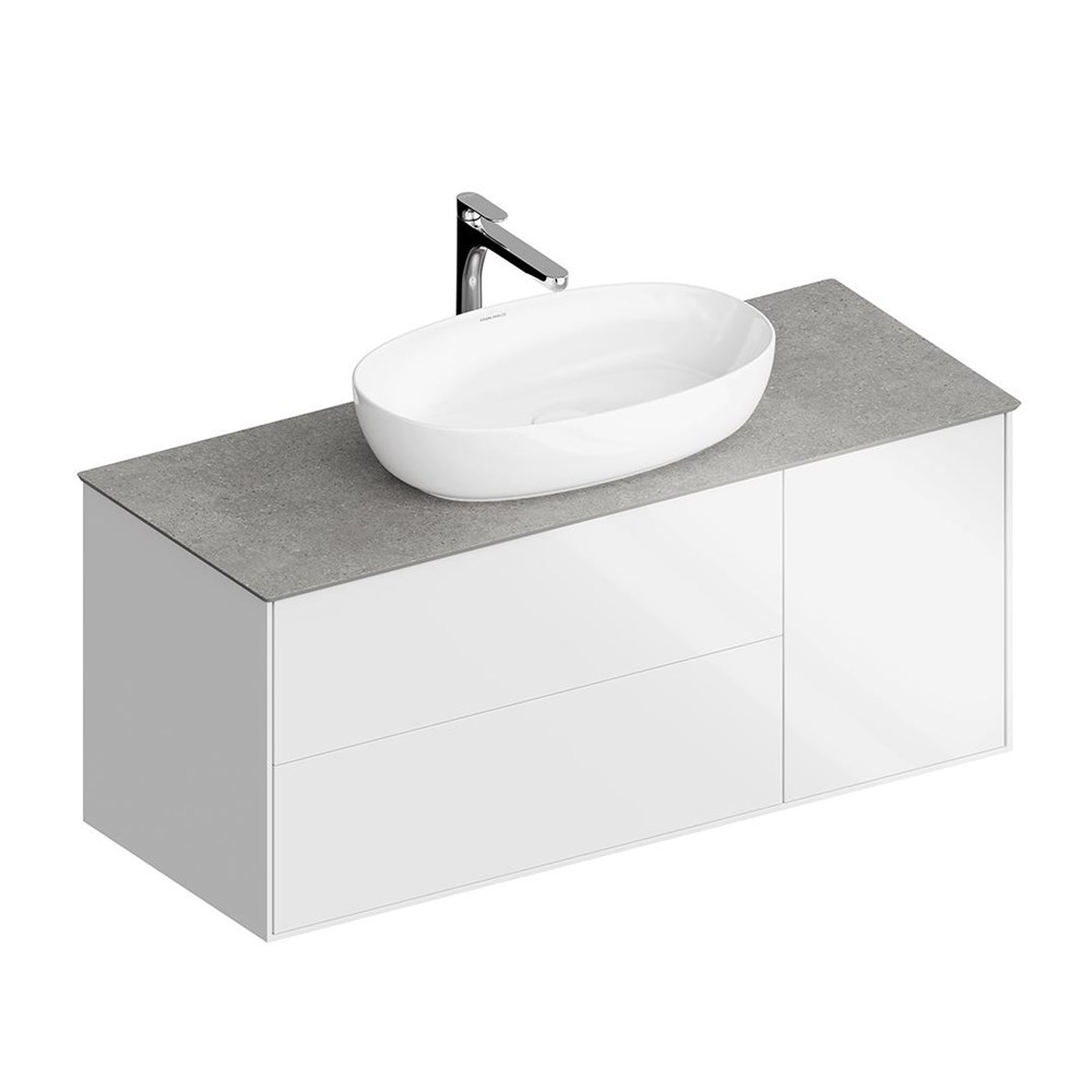 KERAMA MARAZZI PLB.M.120.3/WHT.V Тумба PLAZA Modern подвесная 120, 3 ящика, белая глянцевая