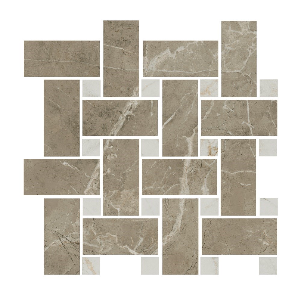 KERAMA MARAZZI T038/SG6541 Декор Серенада мозаичный бежевый тёмный лаппатированный 32x32x0,9