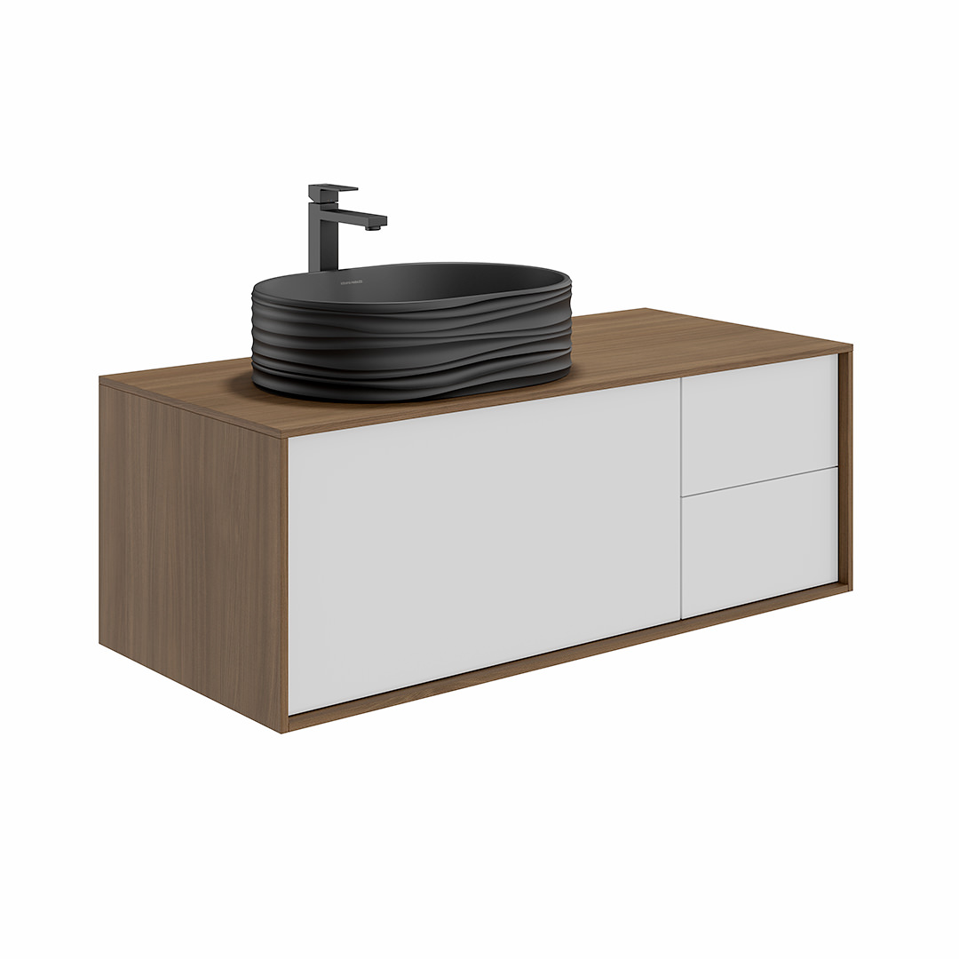 Раковина ARTBASIN Sabbia накладная 50, черная матовая
