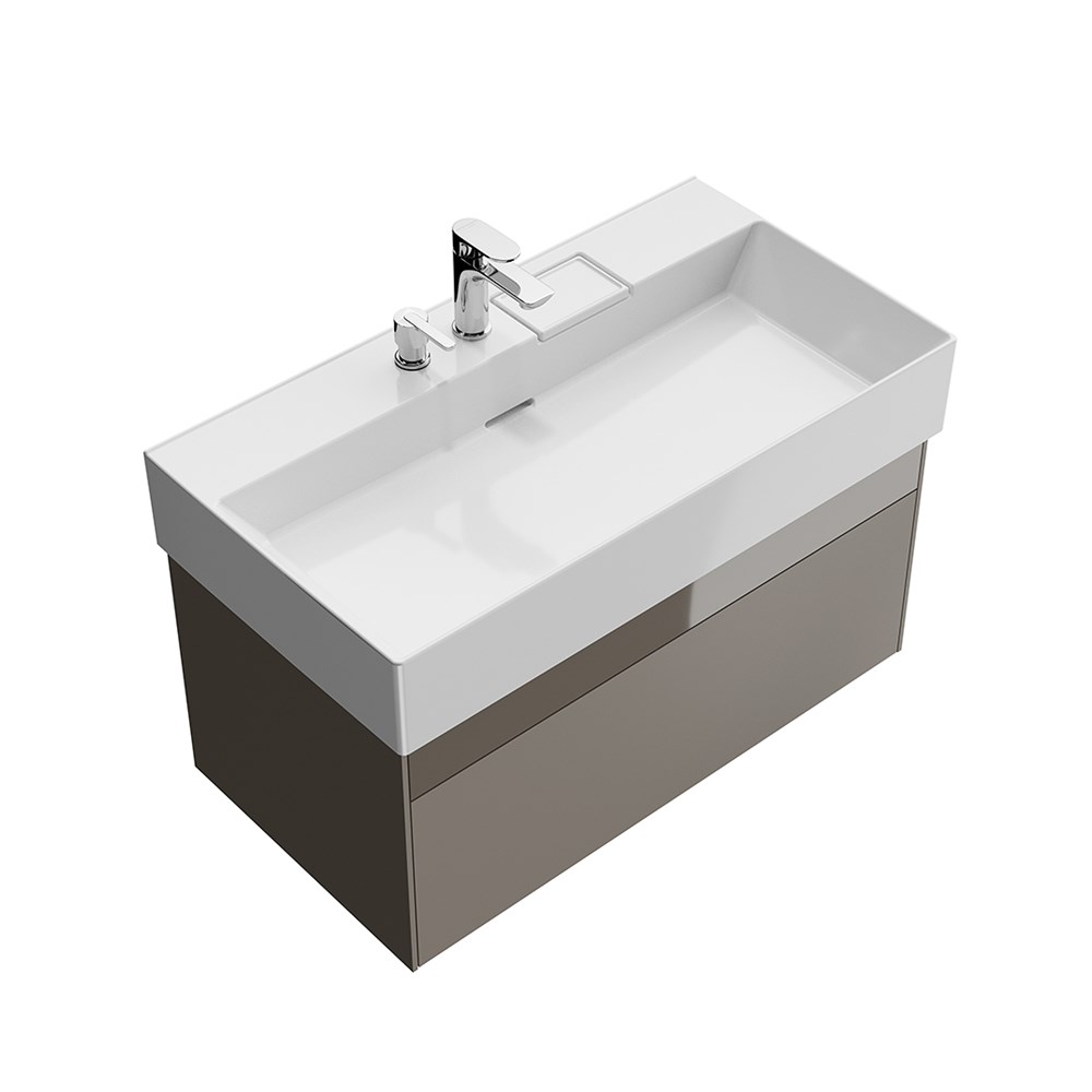 KERAMA MARAZZI LOG.90.2/SAN Тумба LOGICA подвесная 2 ящика 90 см, песчаный
